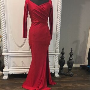 Elegant Red Evening Gown